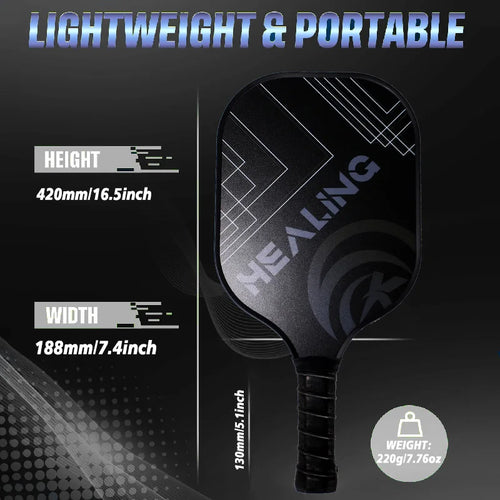 OKHEALING Glass Fiber Pickleball Paddle Core Lightweight 230g Portable Design Standard Shape Carry